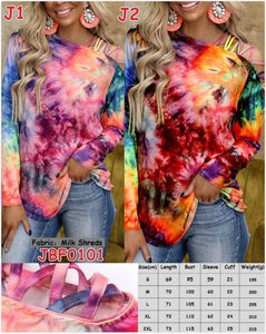 Tie Dye Criss-Cross Long Sleeve